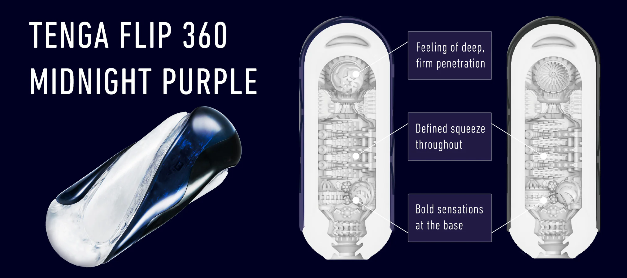 Tenga Flip 360 Aurora Midnight Purple